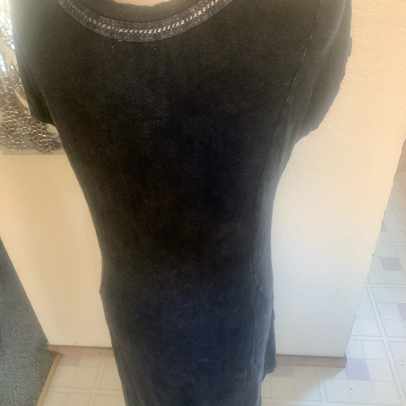 Gray cotton embellished dress Small - Picture 3 of 5